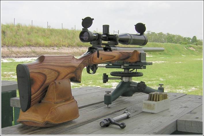 Secure your rifle in a rest.